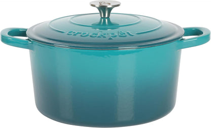 3 Quart Enameled Cast Iron Dutch Oven – Aqua - Curated Catalog I0