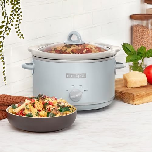 4.5 Quart Manual Slow Cooker – Macaroon Blue - Curated Catalog H5