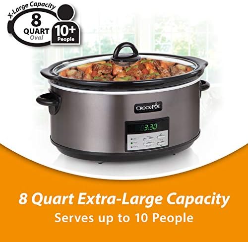 8 Quart Programmable Slow Cooker with Auto Warm - Curated Catalog J5