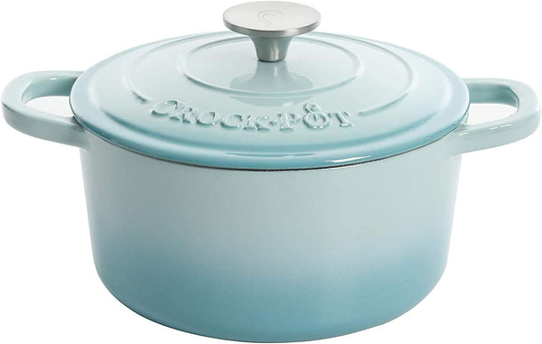 3 Quart Enameled Cast Iron Dutch Oven – Aqua - Curated Catalog I0