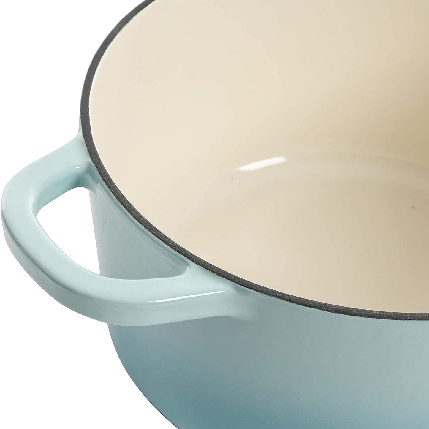 3 Quart Enameled Cast Iron Dutch Oven – Aqua - Curated Catalog I0