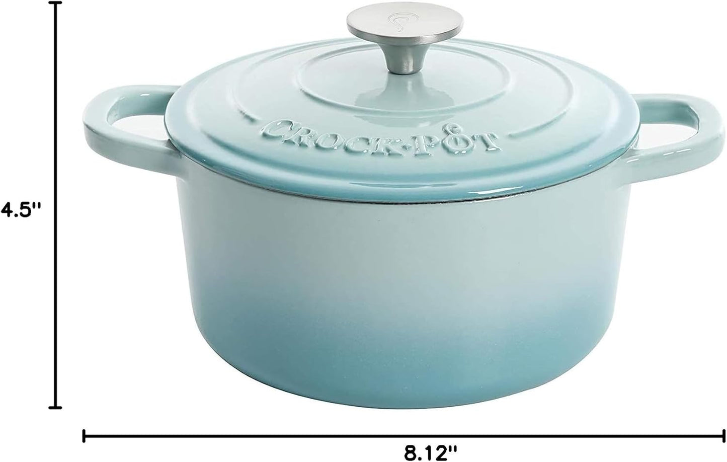 3 Quart Enameled Cast Iron Dutch Oven – Aqua - Curated Catalog B9