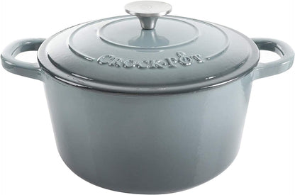 3 Quart Enameled Cast Iron Dutch Oven – Aqua - Curated Catalog B9