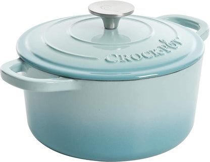 3 Quart Enameled Cast Iron Dutch Oven – Aqua - Curated Catalog B9